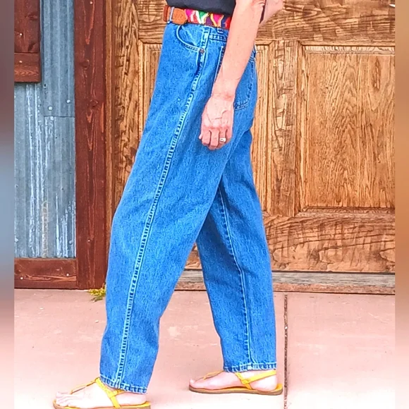 Vintage USA Brand 80s Jeans Authentic Denim Mom Jean Baggy High Waist Streetwear - Picture 3 of 7